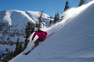 Kim Havel skis Resolution Bowl at Telluride